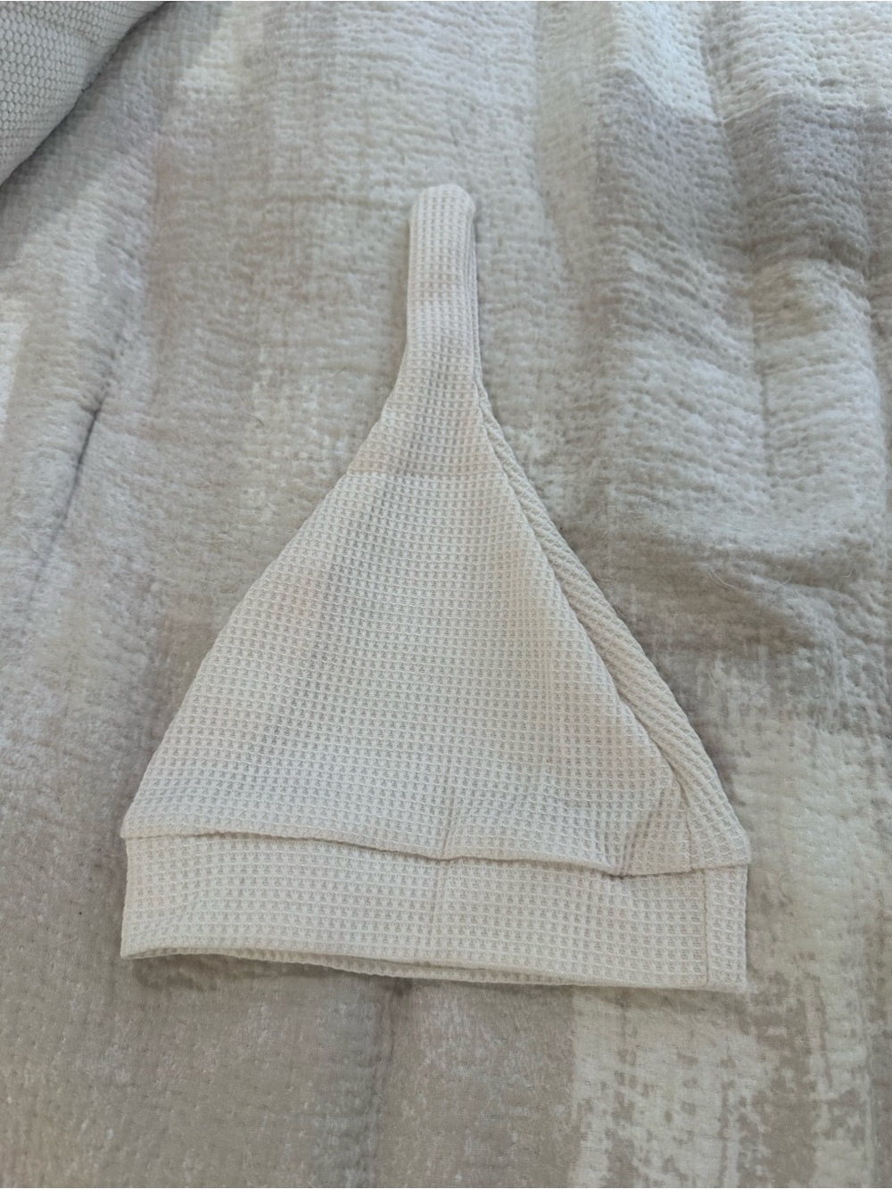 Kids Cream Waffle-Knit Bottoms - Neutral
